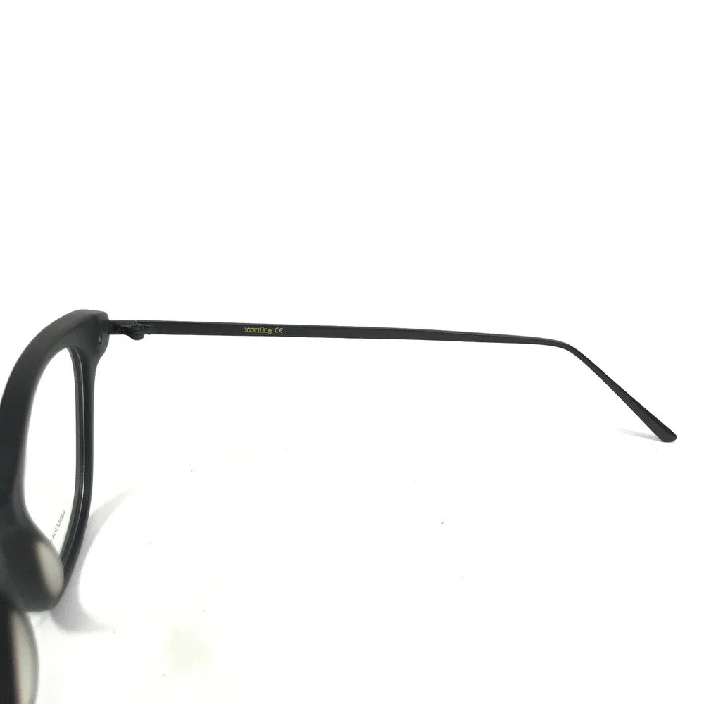 Iconik Eyeglasses Frames Saraya C02 Gray Blue Round Horn Rim 50-17-140